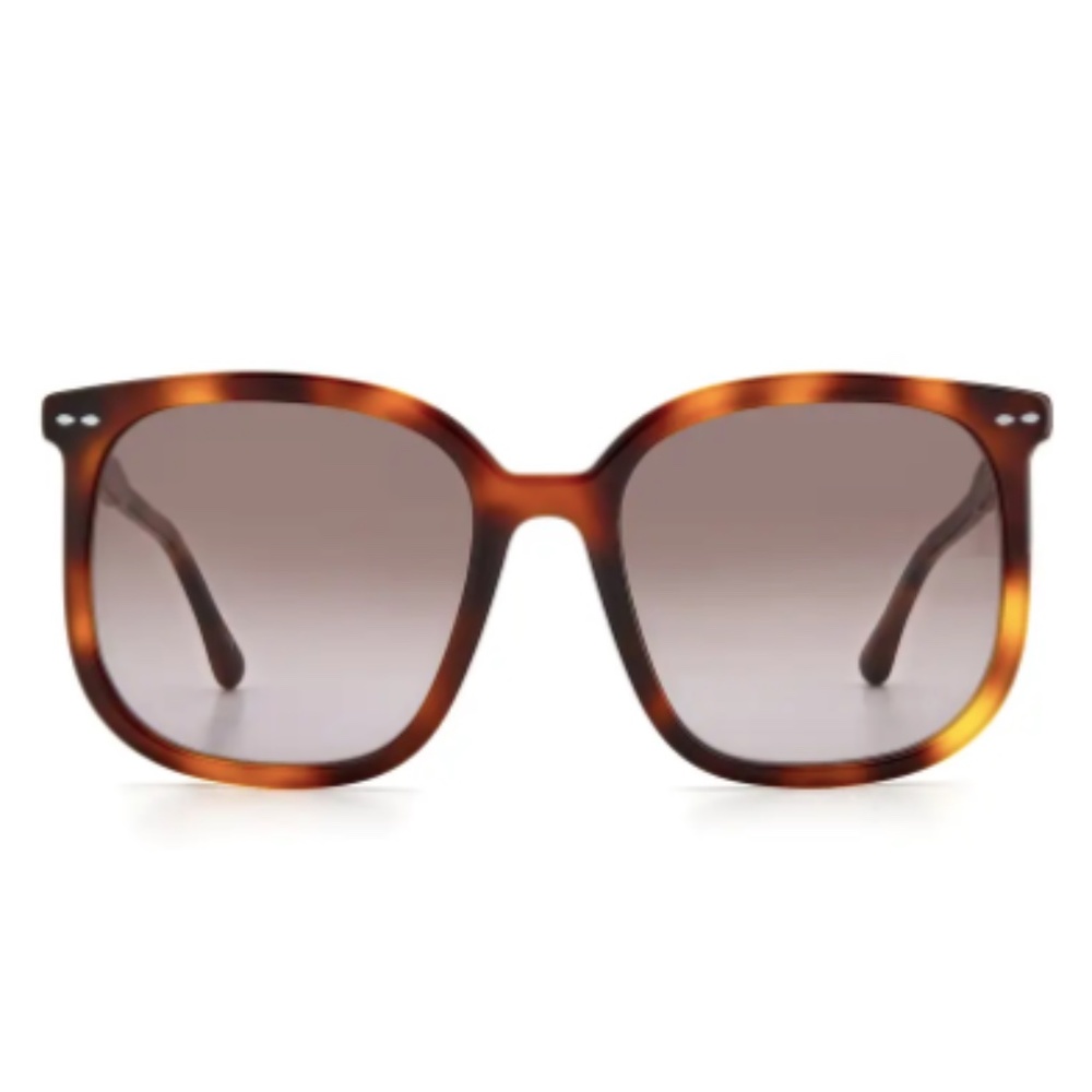 Isabel Marant Tortoiseshell Square Sunglasses with Gradient Brown Lenses